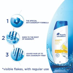 Head & Shoulders Lemon Fresh Anti Dandruff Shampoo 180ML - Image 3