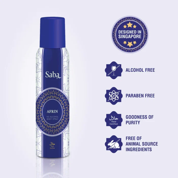 Saba Afrin Perfumed Body spray 150ml - Image 4