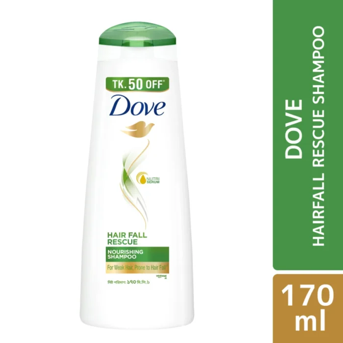 Dove Shampoo Hairfall Rescue 170ml - Image 1
