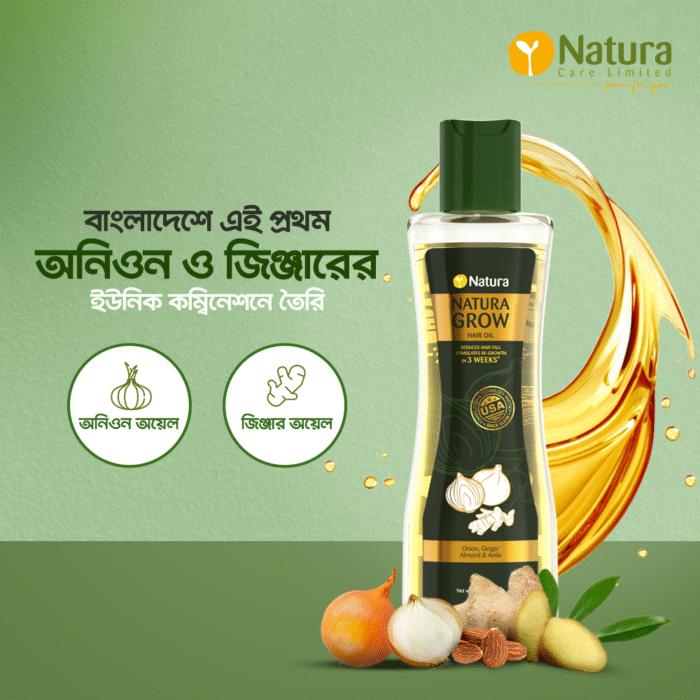 NATURA GROW SHAMPOO 350Ml & Gate Natura Grow Hair Oil 100ml - Image 3