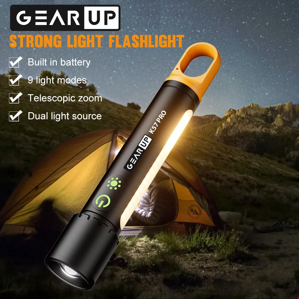 GearUP-K57-Pro-Flashlight.webp GearUP K57 PRO Rechargeable High Power Flashlight - Image 1