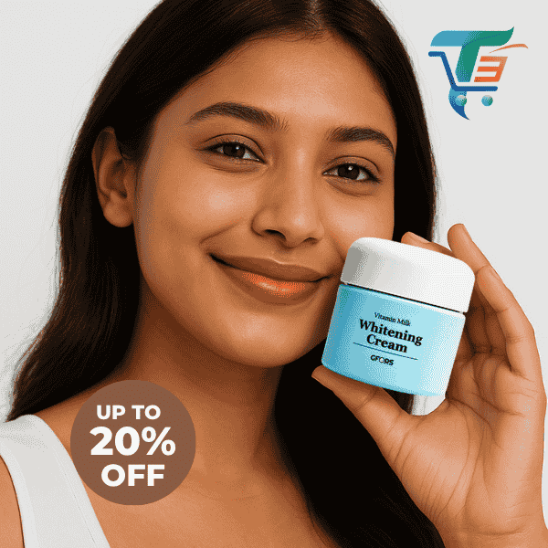 Skin brightening cream reduces the appearance of freckles and dark spots and evens out skin tone. Contains vitamins and milk protein to brighten skin for a healthy-looking glow.